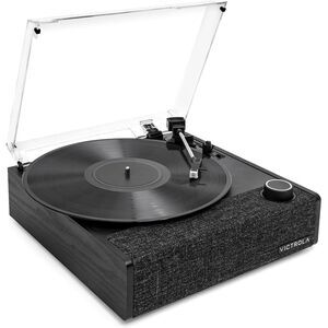 Victrola Bluetooth Eastwood II Record Player with Speakers - 1.2E+2 Volts, Black